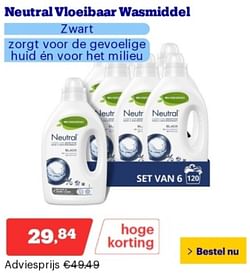 Neutral vloeibaar wasmiddel zwart