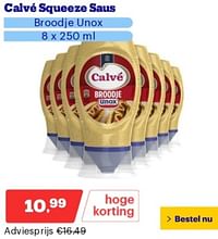 Calvé squeeze saus broodje unox-Calve