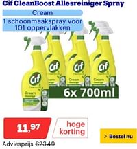 Cif cleanboost allesreiniger spray cream-Cif