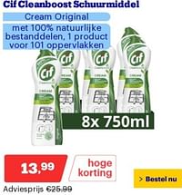 Cif cleanboost schuurmiddel cream original-Cif