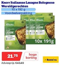 Knorr italiaanse lasagne bolognese wereldgerechten-Knorr