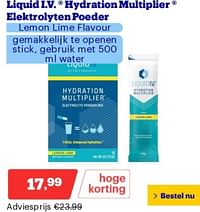 Liquid i.v. hydration multiplier elektrolyten poeder lemon lime flavour-Liquid I.V.