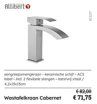 Wastafelkraan cabernet-Allibert