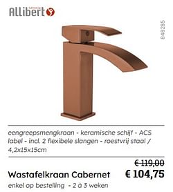 Wastafelkraan cabernet