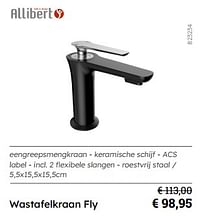 Wastafelkraan fly-Allibert