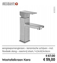 Wastafelkraan kara-Allibert