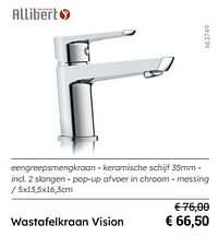 Wastafelkraan vision-Allibert