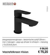 Wastafelkraan vision-Allibert