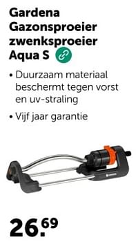 Gardena gazonsproeier zwenksproeier aqua s-Gardena