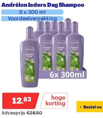 Promoties Andrélon iedere dag shampoo - Andrelon - Geldig van 02/09/2024 tot 08/09/2027 bij Bol.com