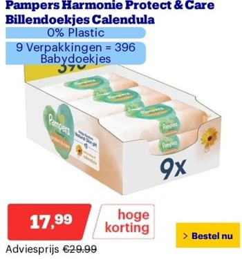 Promoties Pampers harmonie protect + care billendoekjes calendula - Pampers - Geldig van 02/09/2024 tot 08/09/2027 bij Bol.com