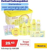 Promoties Zwitsal cadeaupakket startersbox - Zwitsal - Geldig van 02/09/2024 tot 08/09/2027 bij Bol.com