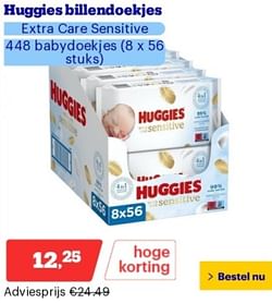 Huggies billendoekjes extra care sensitive