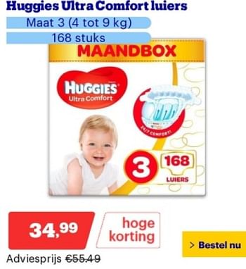 Promoties Huggies ultra comfort luiers maat 3 - Huggies - Geldig van 02/09/2024 tot 08/09/2027 bij Bol.com