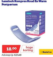 Promoties Lansinoh kompres koud en warm postpartum - Lansinoh - Geldig van 02/09/2024 tot 08/09/2027 bij Bol.com