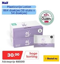 Naïf plasticvrije lotion doekjes-Naif