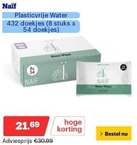 Naïf plasticvrije water doekjes-Naif