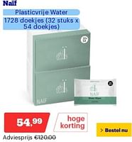 Promoties Naïf plasticvrije water doekjes - Naif - Geldig van 02/09/2024 tot 08/09/2027 bij Bol.com