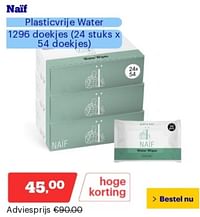 Naïf plasticvrije water doekjes-Naif