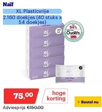 Naïf xl plasticvrije doekjes-Naif