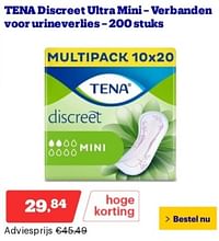 Tena discreet ultra mini - verbanden voor urineverlies-Tena