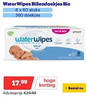 Promoties Water wipes billendoekjes bio - WaterWipes - Geldig van 02/09/2024 tot 08/09/2027 bij Bol.com