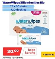 Promoties Water wipes billendoekjes bio - WaterWipes - Geldig van 02/09/2024 tot 08/09/2027 bij Bol.com