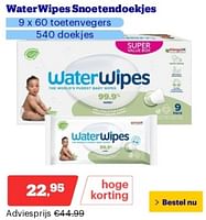 Promoties Water wipes snoetendoekjes - WaterWipes - Geldig van 02/09/2024 tot 08/09/2027 bij Bol.com