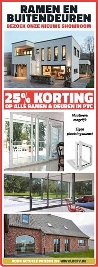 25% korting op alle ramen + deuren in pvc-Huismerk - Bouwcenter Frans Vlaeminck