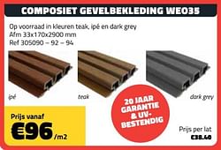 Composiet gevelbekleding weo35