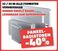 Paneelradiatoren -40%-Huismerk - Bouwcenter Frans Vlaeminck