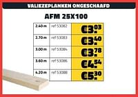 Valiezeplanken ongeschaafd afm 25x100-Huismerk - Bouwcenter Frans Vlaeminck