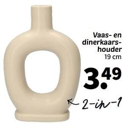 Vaas- en dinerkaarshouder