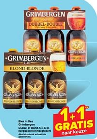 Bier in fles grimbergen 1+1 gratis naar keuze-Grimbergen