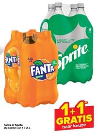 Fanta of sprite 1+1 gratis naar keuze-Huismerk - Carrefour Express