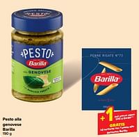 Pesto alla genovese barilla +1 pak penne rigate barilla gratis bij aankoop van 1 pesto alla genovese barilla-Barilla