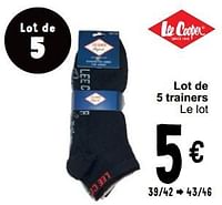 Promotions Lot de 5 trainers - Lee Cooper - Valide de 10/09/2024 à 23/09/2024 chez Cora