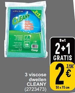 3 viscose dweilen cleany