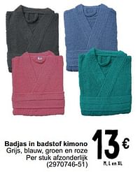 Badjas in badstof kimono-Huismerk - Cora