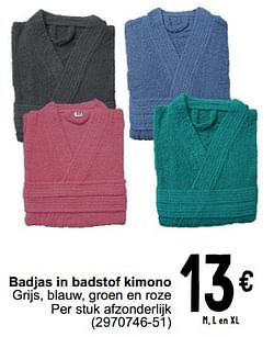 Badjas in badstof kimono