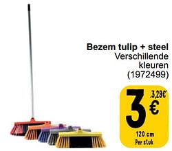 Bezem tulip + steel