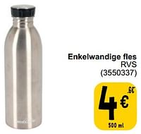 Enkelwandige fles rvs-Huismerk - Cora