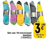 Set van 10 microvezel doekjes-Huismerk - Cora