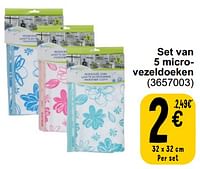 Set van 5 microvezeldoeken-Huismerk - Cora