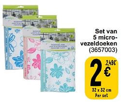 Set van 5 microvezeldoeken