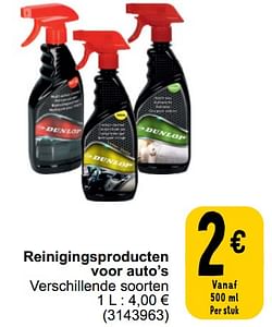 Reinigingsproducten voor auto’s