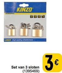 Set van 3 sloten-Kinzo