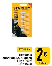 Set van 5 superlijm eca-lijmen-Stanley