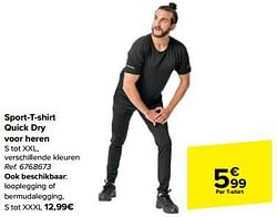 Sport-t-shirt quick dry voor heren