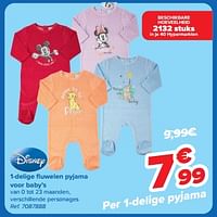 1-delige fluwelen pyjama voor baby’s-Disney